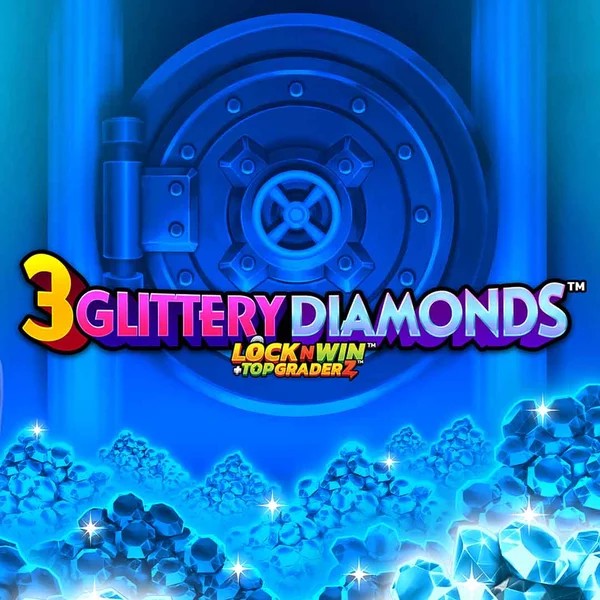 3 Glittery Diamonds casino game by PearFiction Studios – featured logo at Huikee Casino